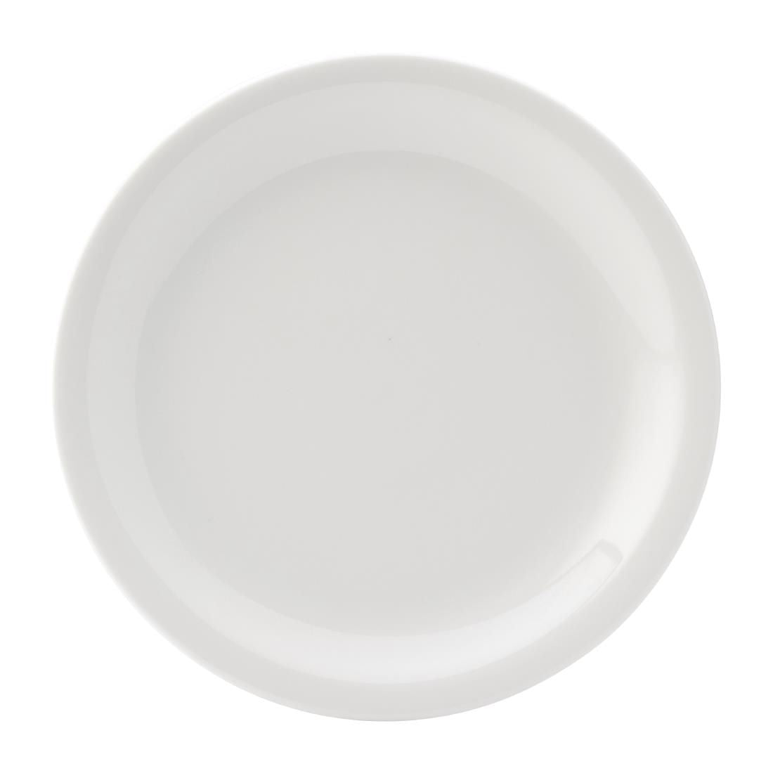 DY317 Utopia Titan Narrow Rimmed Plates White 220mm (Pack of 24)