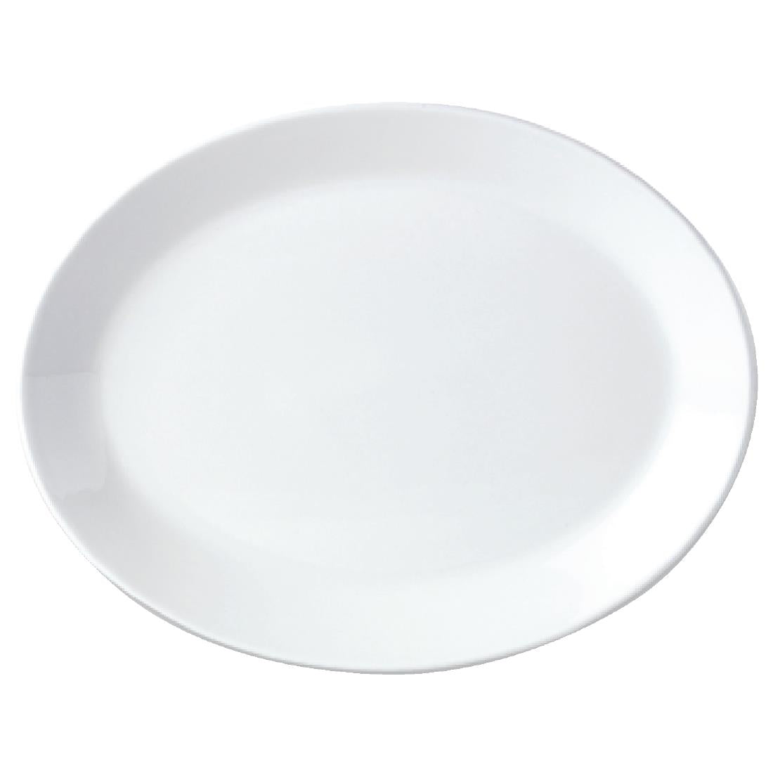 V0028 Steelite Simplicity White Oval Coupe Dishes 280mm (Pack of 12)