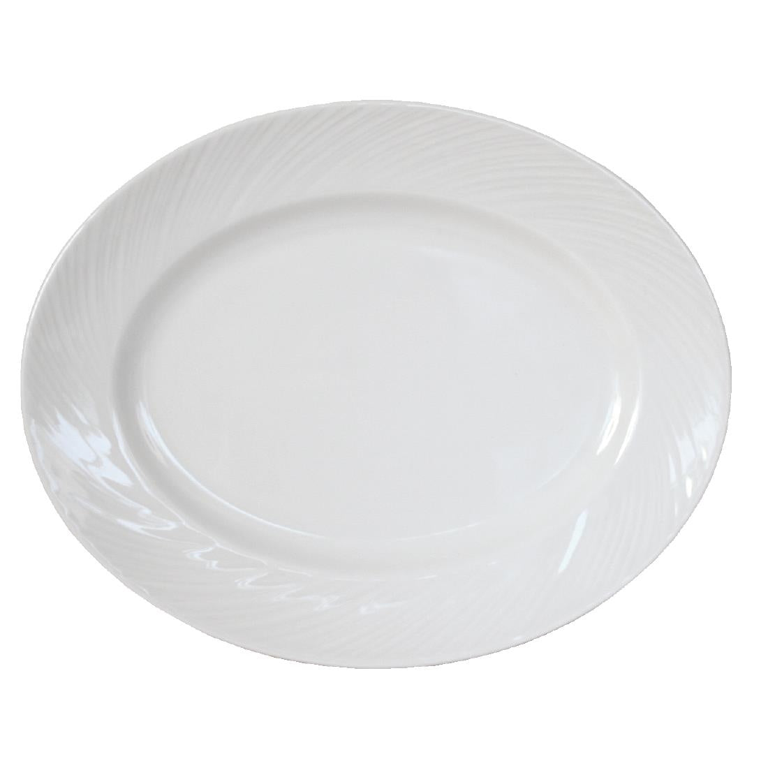 V6462 Steelite Spyro Oval Plates 330mm (Pack of 12)