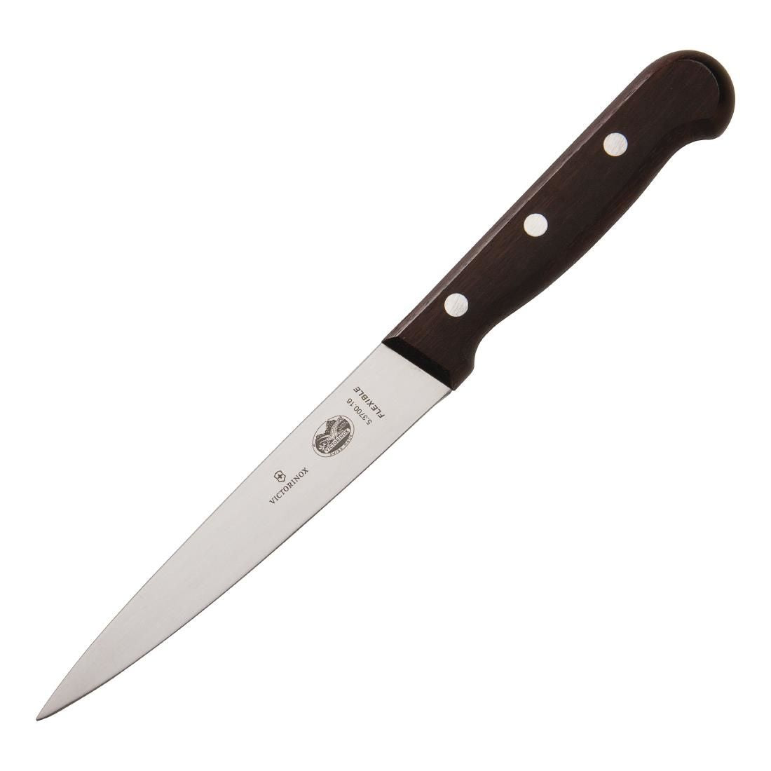 C610 Victorinox Wooden Handled Filleting Knife 16cm