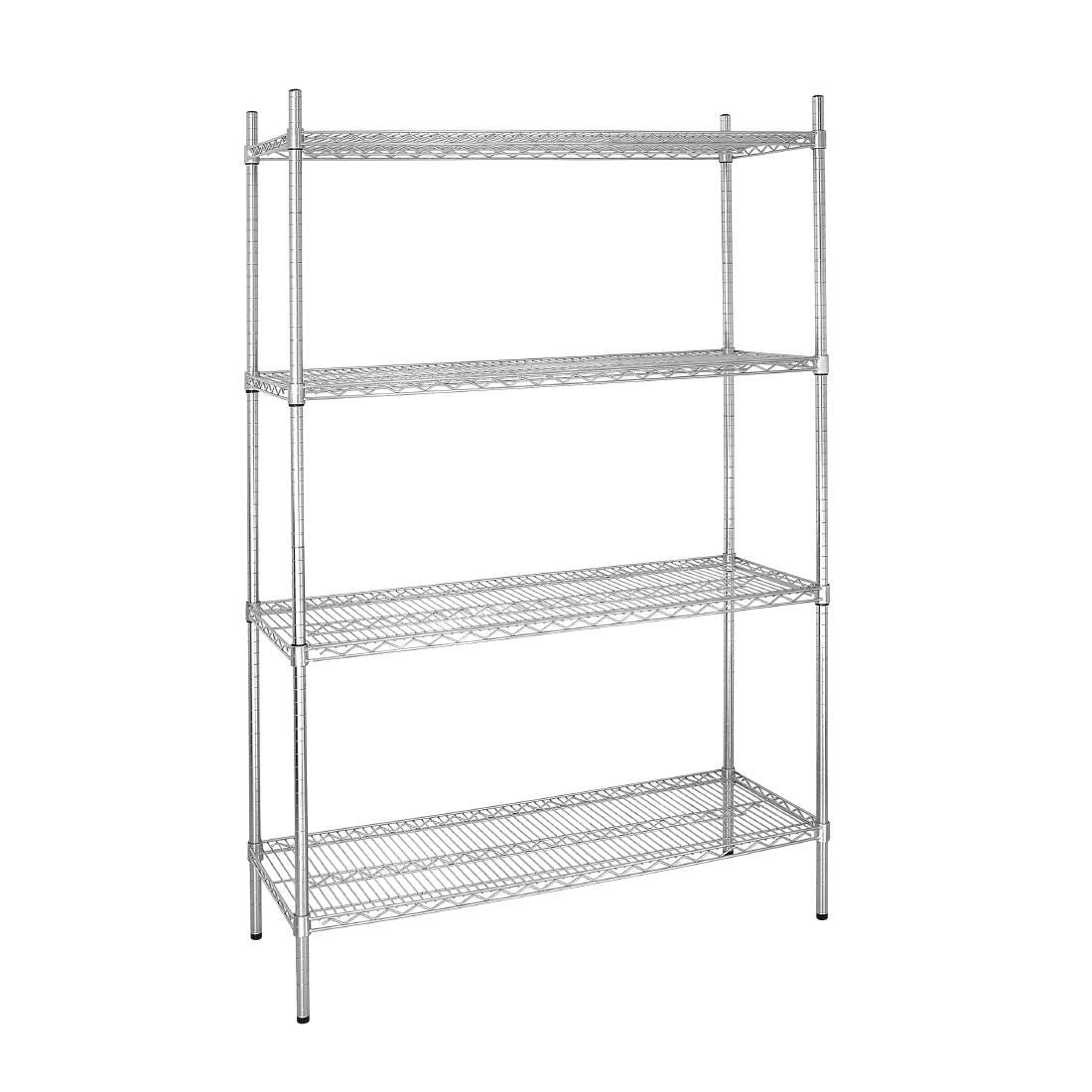 L928 Vogue 4 Tier Wire Shelving Kit 1220x460mm