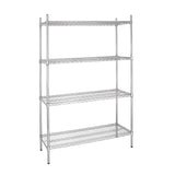 L928 Vogue 4 Tier Wire Shelving Kit 1220x460mm