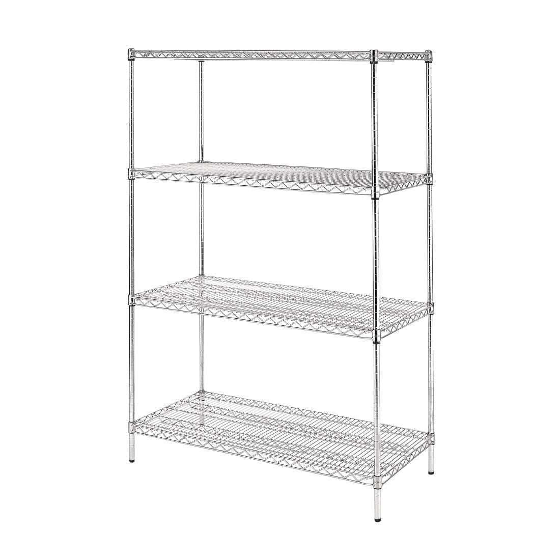 U257 Vogue 4 Tier Wire Shelving Kit 1220x610mm