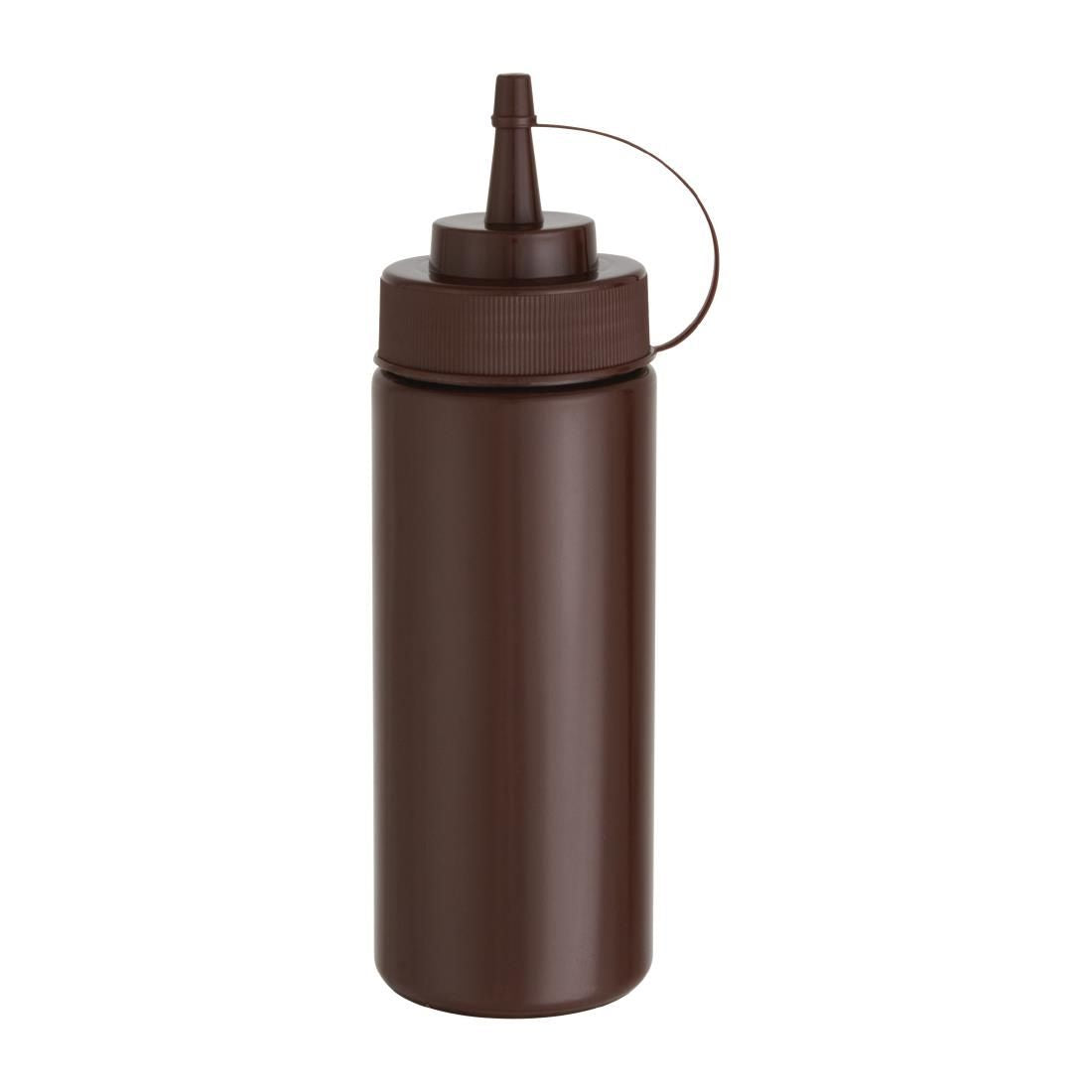 E625 Vogue Brown Squeeze Sauce Bottle 12oz