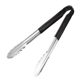 CB153 Vogue Colour Coded Black Serving Tongs 11"