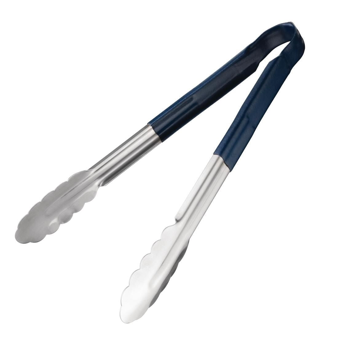 CB156 Vogue Colour Coded Blue Serving Tongs 11"