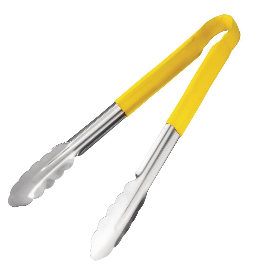 Vogue Colour Coded Yellow Serving Tongs 11"