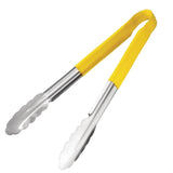 CB157 Vogue Colour Coded Yellow Serving Tongs 11"