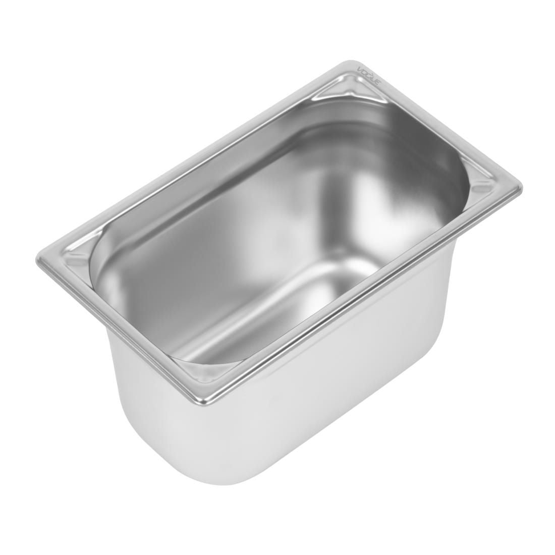 Vogue Heavy Duty Stainless Steel 1/4 Gastronorm Pan 150mm