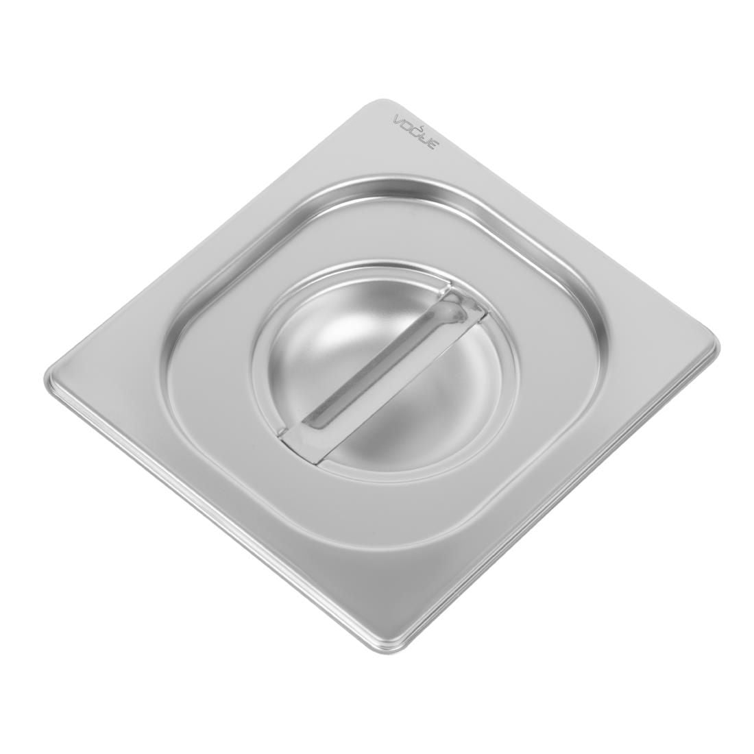 Vogue Heavy Duty Stainless Steel 1/6 Gastronorm Pan Lid