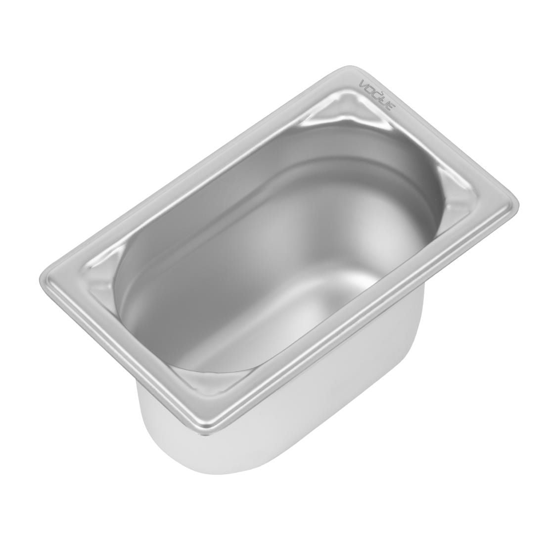 Vogue Heavy Duty Stainless Steel 1/9 Gastronorm Pan 100mm