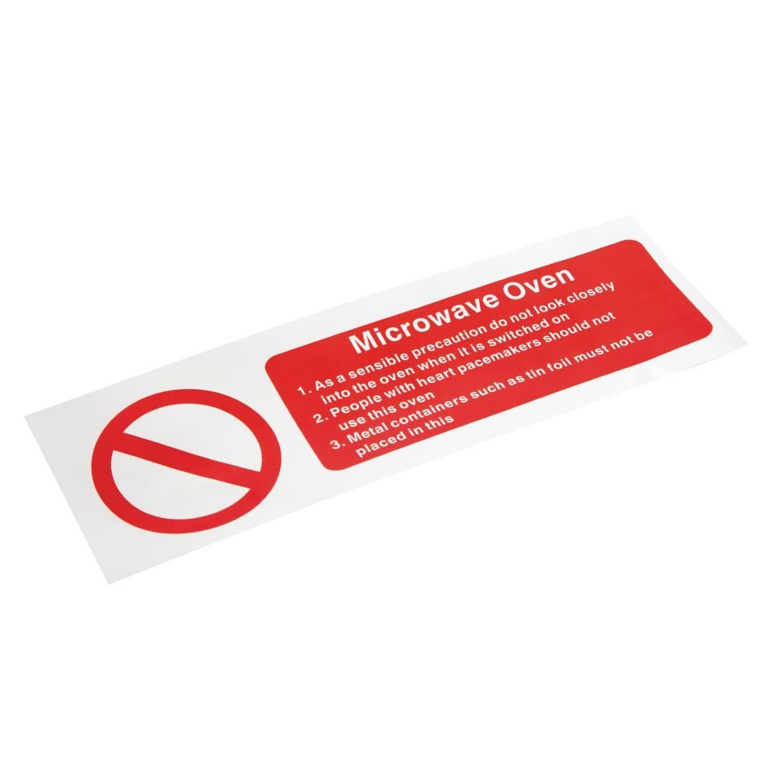 W231 Vogue Microwave Oven Safety Sign
