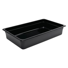 U455 Vogue Polycarbonate 1/1 Gastronorm Container 100mm Black - JD Catering Equipment Solutions Ltd