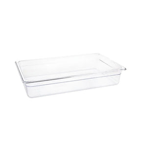 U225 Vogue Polycarbonate 1/1 Gastronorm Container 100mm Clear - JD Catering Equipment Solutions Ltd