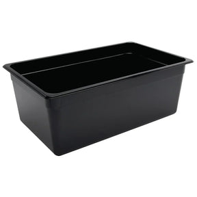 U457 Vogue Polycarbonate 1/1 Gastronorm Container 200mm Black - JD Catering Equipment Solutions Ltd