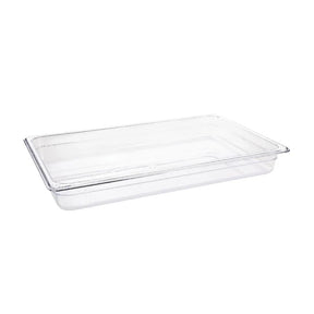 U224 Vogue Polycarbonate 1/1 Gastronorm Container 65mm Clear - JD Catering Equipment Solutions Ltd