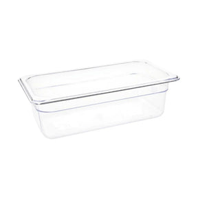 U233 Vogue Polycarbonate 1/3 Gastronorm Container 100mm Clear - JD Catering Equipment Solutions Ltd