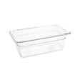 U237 Vogue Polycarbonate 1/4 Gastronorm Container 100mm Clear - JD Catering Equipment Solutions Ltd