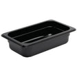U466 Vogue Polycarbonate 1/4 Gastronorm Container 65mm Black - JD Catering Equipment Solutions Ltd