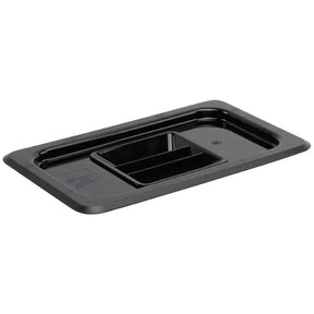 U477 Vogue Polycarbonate 1/4 Gastronorm Lid Black - JD Catering Equipment Solutions Ltd