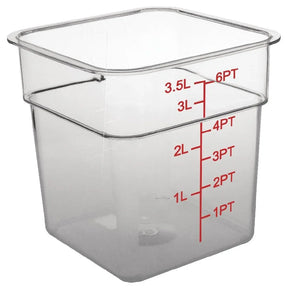 CF021 Vogue Polycarbonate Square Storage Container 3.5Ltr - JD Catering Equipment Solutions Ltd