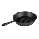 M652 Vogue Round Cast Iron Ribbed Skillet Pan