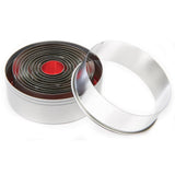 E013 Vogue Round Plain Pastry Cutter Set (Pack of 11)