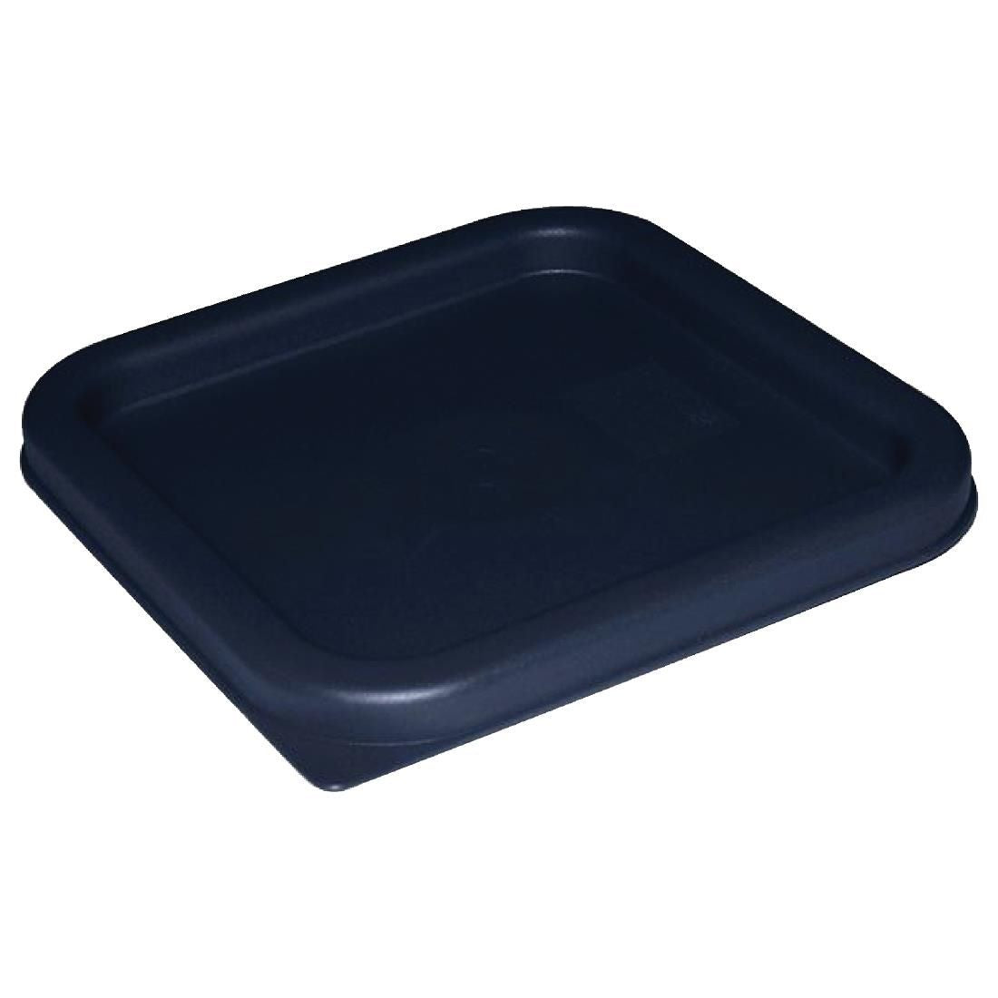 Vogue Square Food Storage Container Lid Blue Small