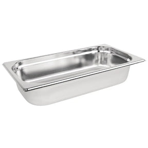 K929 Vogue Stainless Steel 1/3 Gastronorm Pan 65mm - JD Catering Equipment Solutions Ltd
