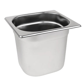 K992 Vogue Stainless Steel 1/6 Gastronorm Pan 150mm - JD Catering Equipment Solutions Ltd