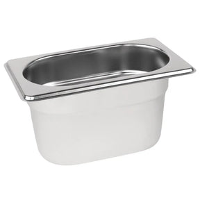K825 Vogue Stainless Steel 1/9 Gastronorm Pan 100mm - JD Catering Equipment Solutions Ltd