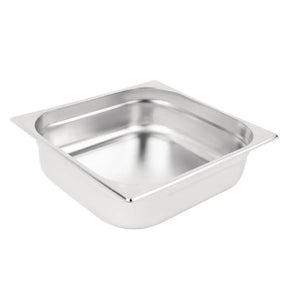 K812 Vogue Stainless Steel 2/3 Gastronorm Pan 100mm - JD Catering Equipment Solutions Ltd
