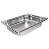 K845 Vogue Stainless Steel Perforated 1/2 Gastronorm Pan 100mm