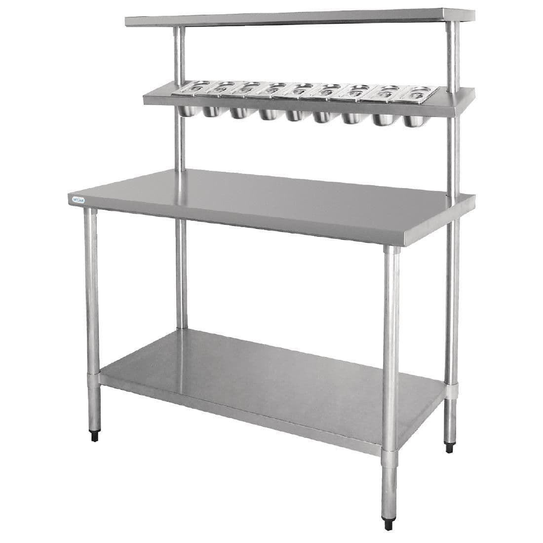 CB909 Vogue Stainless Steel Prep Station with Gantry Large