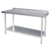 T383 Vogue Stainless Steel Prep Table with Upstand 1800mm