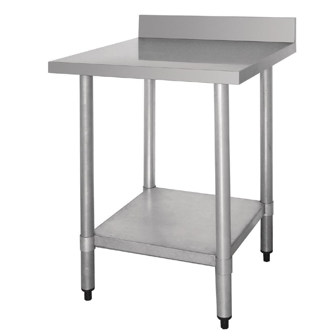 T379 Vogue Stainless Steel Prep Table with Upstand 600mm