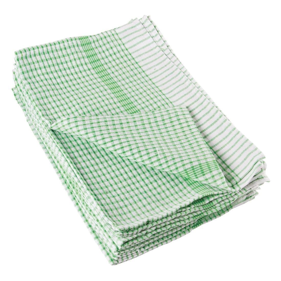 E700 Vogue Wonderdry Tea Towels Green (Pack of 10)
