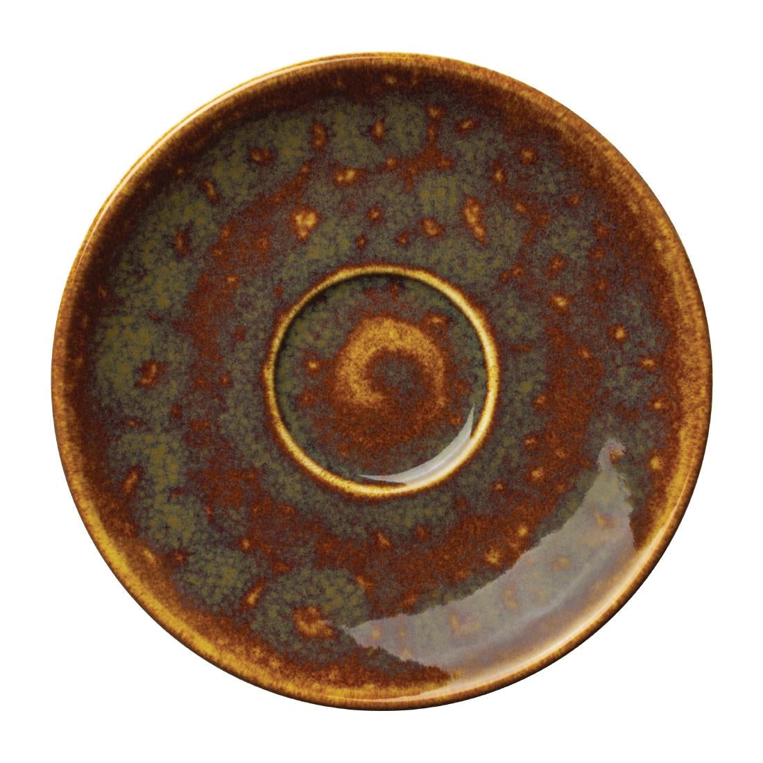 VV2421 Steelite Vesuvius Amber Saucers 152mm (Pack of 12)