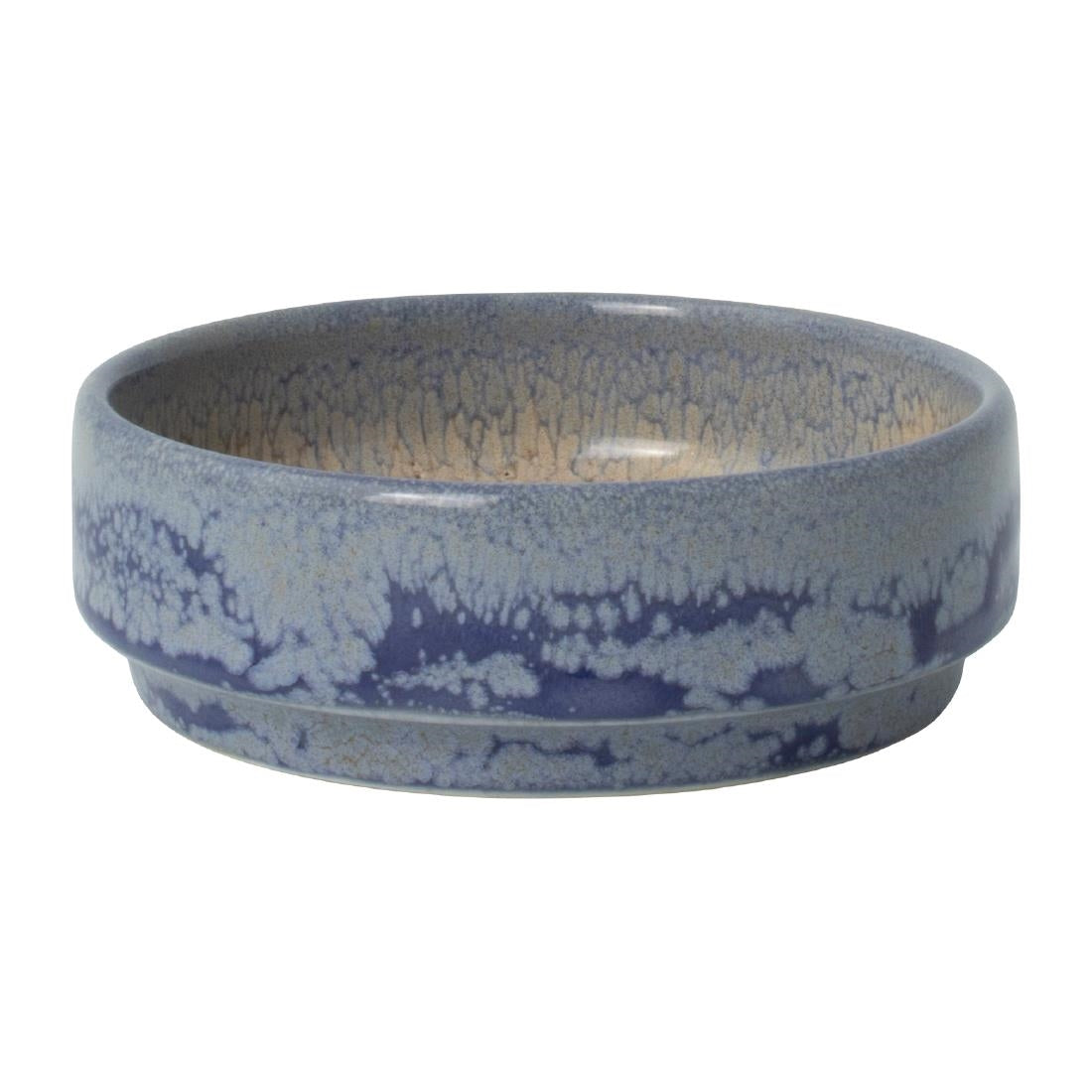 VV2460 Steelite Aurora Revolution Bluestone Round Stacking Trays 75mm (Pack of 12)