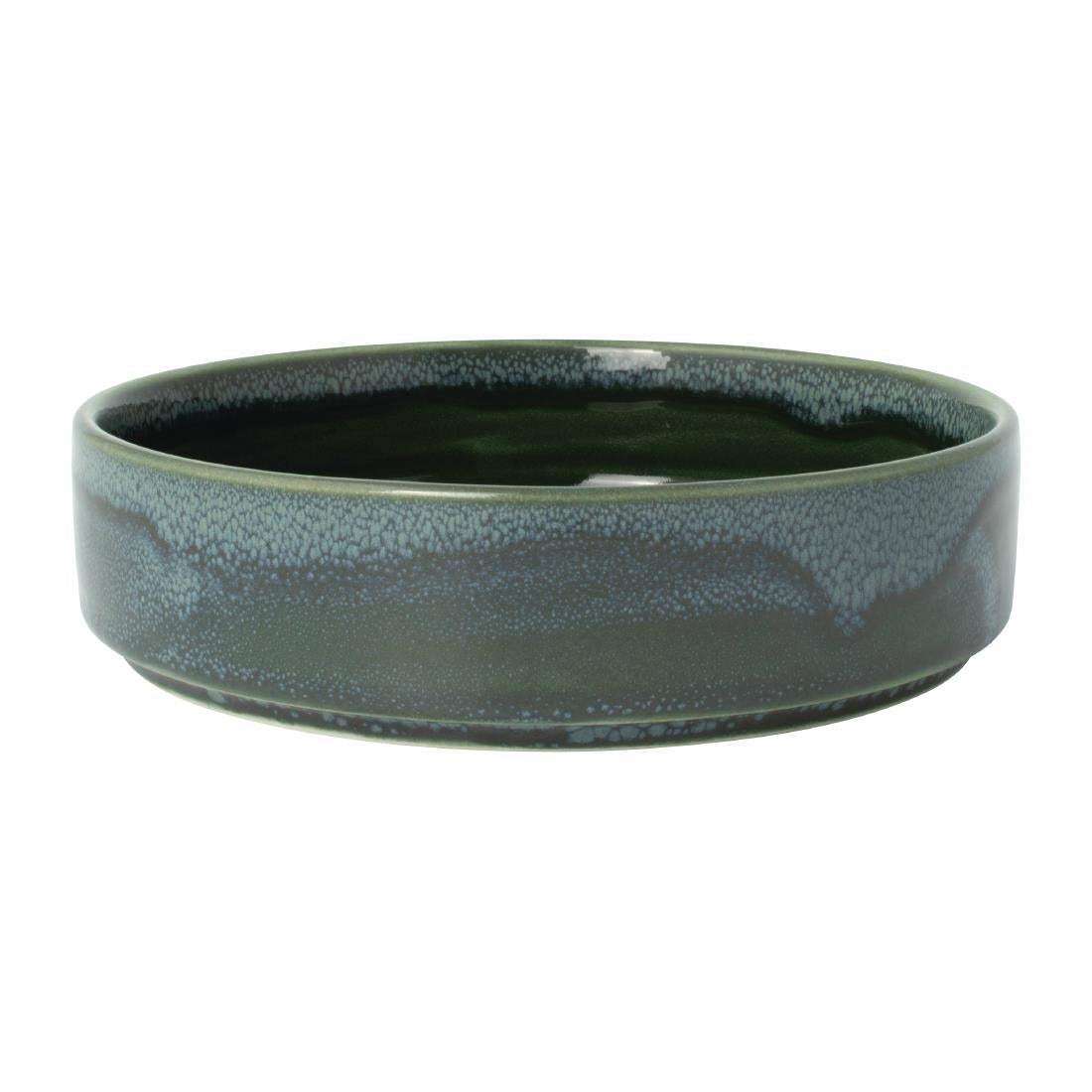 VV2520 Steelite Aurora Vesuvius Burnt Emerald Round Stacking Trays 165mm (Pack of 12)