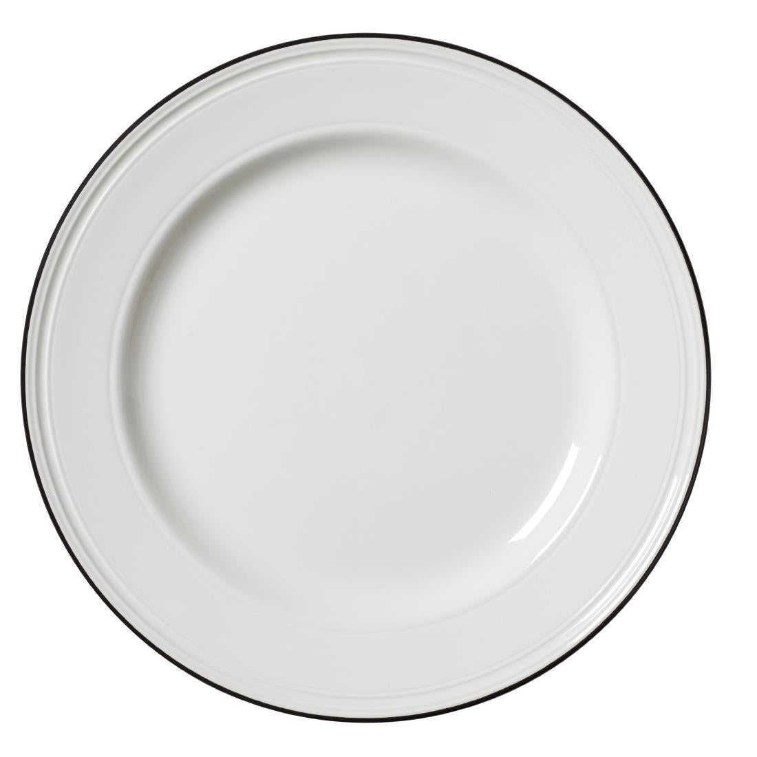 VV2672 Steelite Bead Black Band Plates 285mm (Pack of 6)