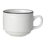 VV2681 Steelite Bead Black Band Stacking Cups 200ml (Pack of 12)