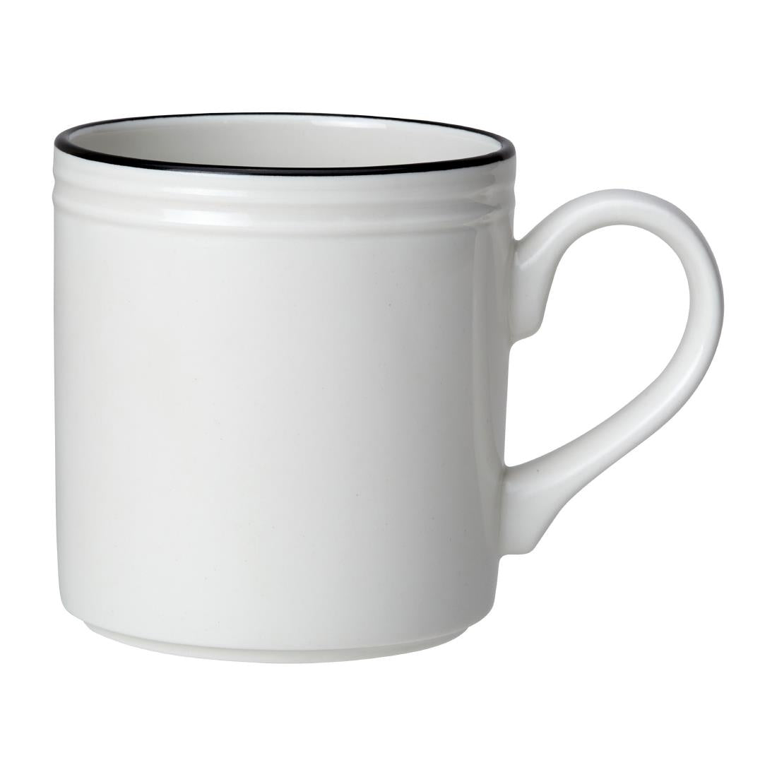 VV2682 Steelite Bead Black Band Mugs 285ml (Pack of 12)