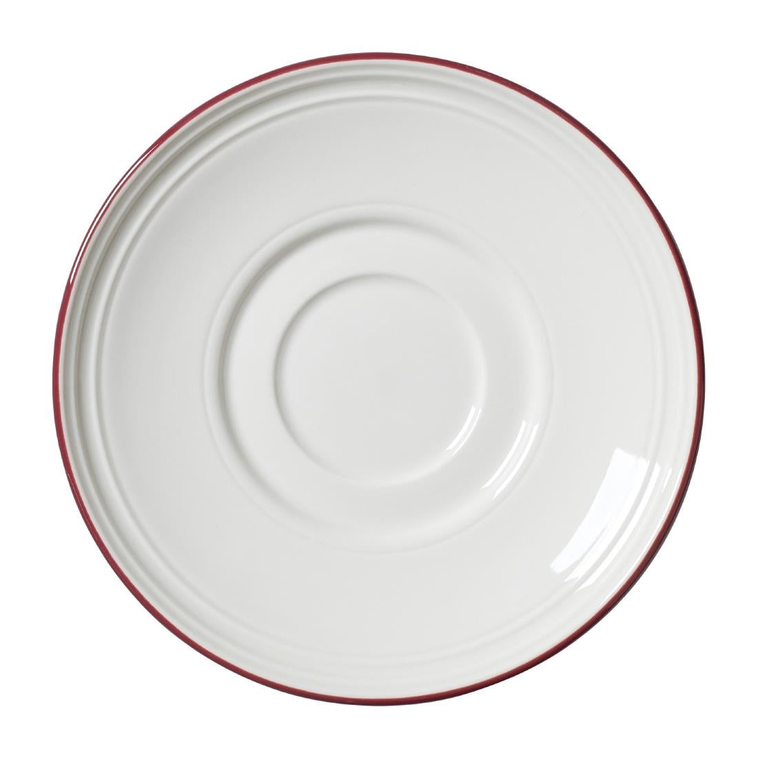 VV2688 Steelite Bead Maroon Band Saucers 150mm (Pack of 12)