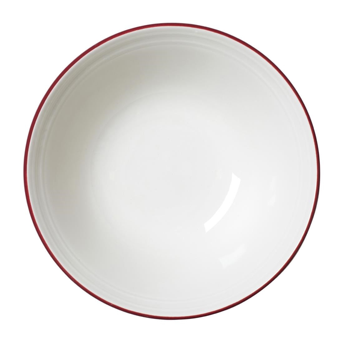 VV2691 Steelite Bead Maroon Band Oatmeal Bowls 165mm (Pack of 12)