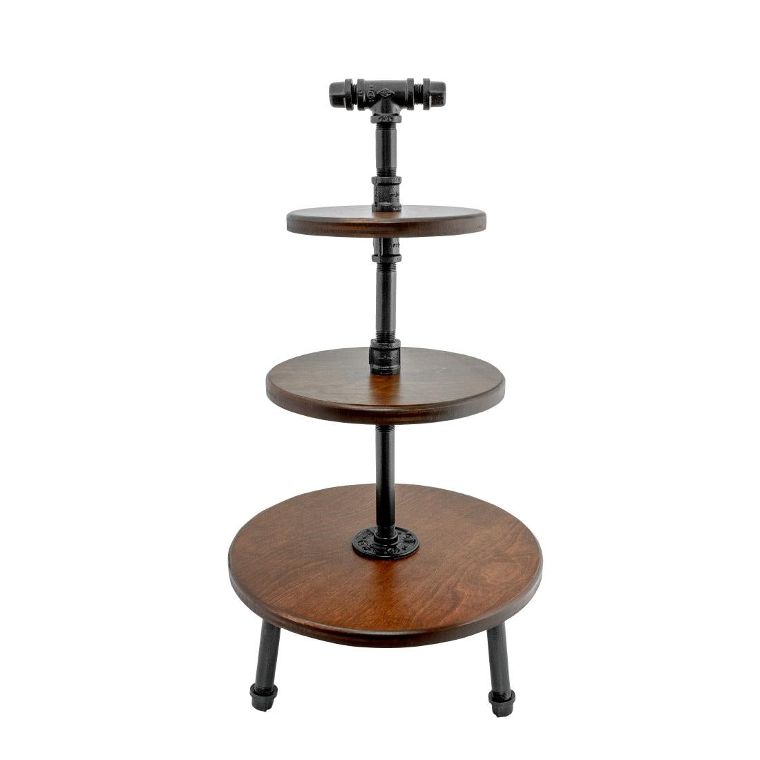 VV3450 Steelite Chestnut Pipe Stand 3-Tier 355x674mm