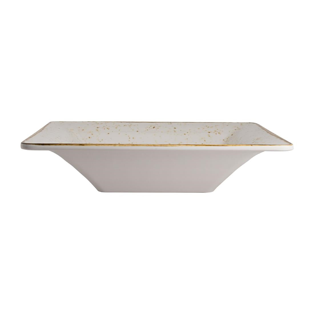 VV3468 Steelite Craft White Buffet Square Pebble Bowls 343mm (Pack of 6)