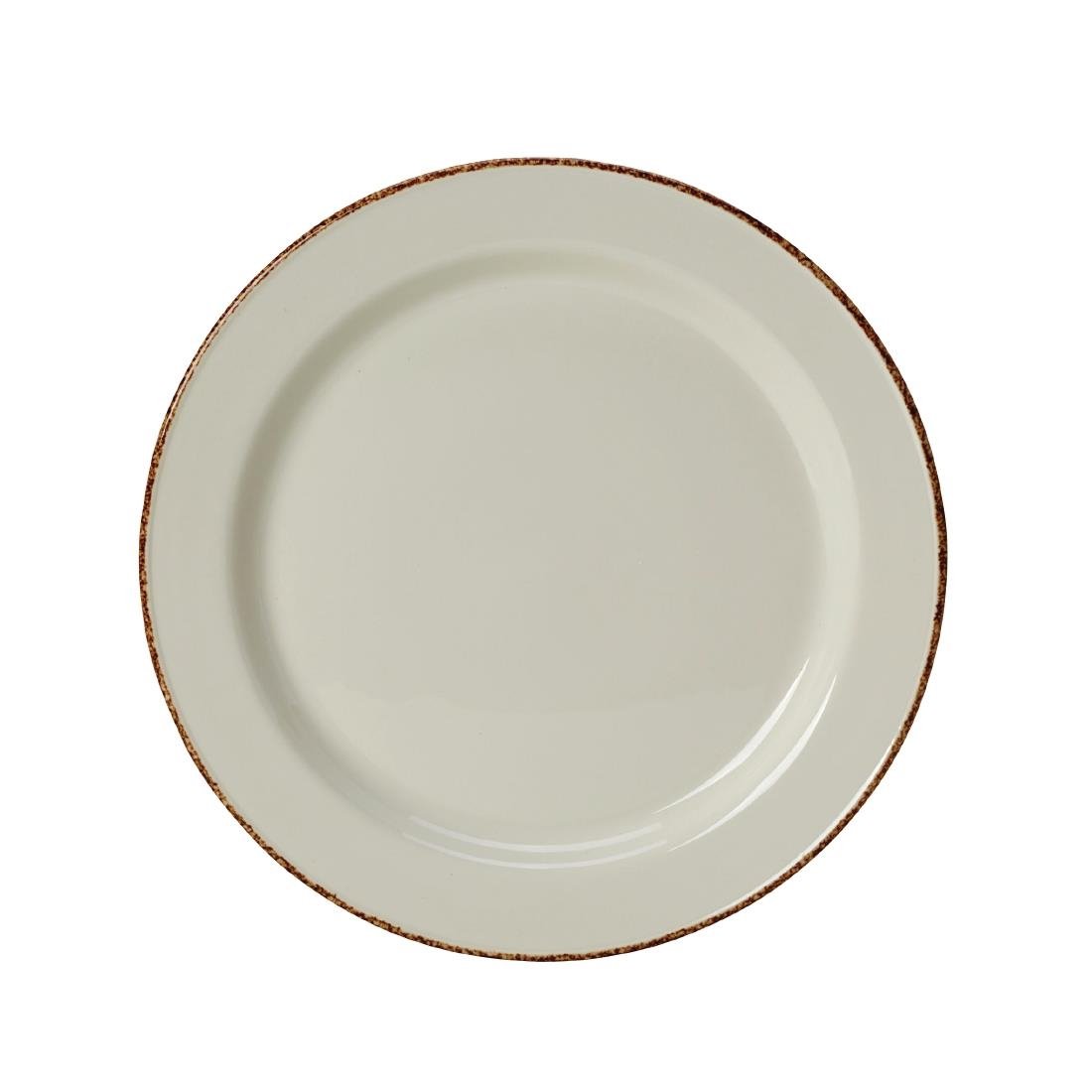 VV762 Steelite Brown Dapple Slimline Plates 255mm (Pack of 24)