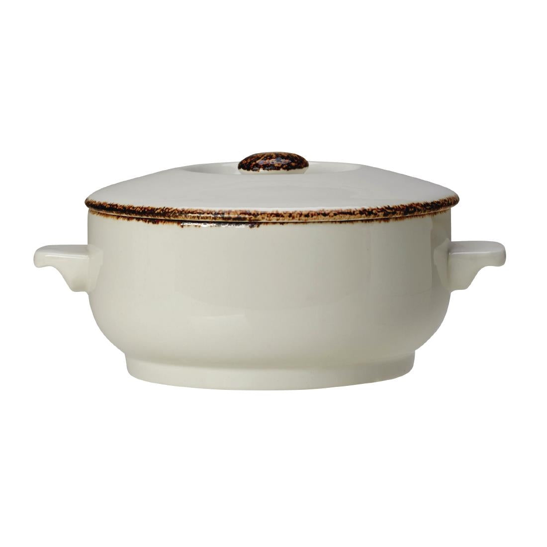 VV795 Steelite Brown Dapple Casserole Dish Lid (Pack of 6)