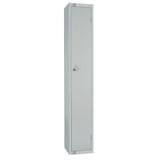 W929-PS Elite Single Door Padlock Locker with Sloping Top Grey - JD Catering Equipment Solutions Ltd